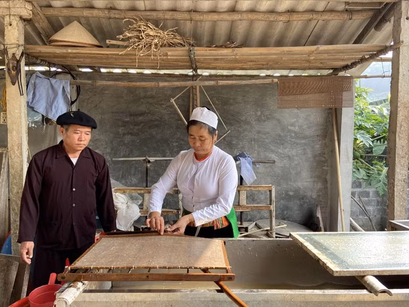 越南和平省芒族人楮纸制造业 承载独特文化内涵。