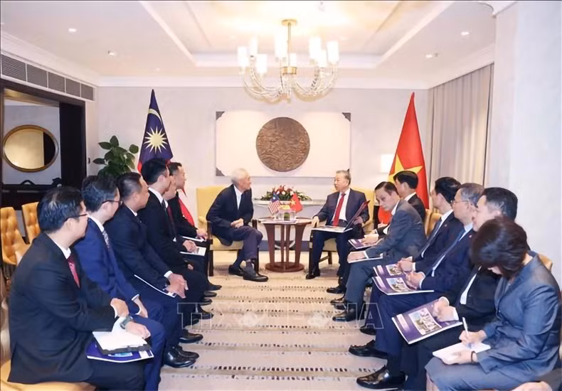 苏林总书记会见Gamuda集团首席执行官拿督林云龙先生。