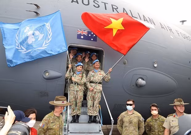 越南女兵参加联合国维和行动。（图片来源：越通社）