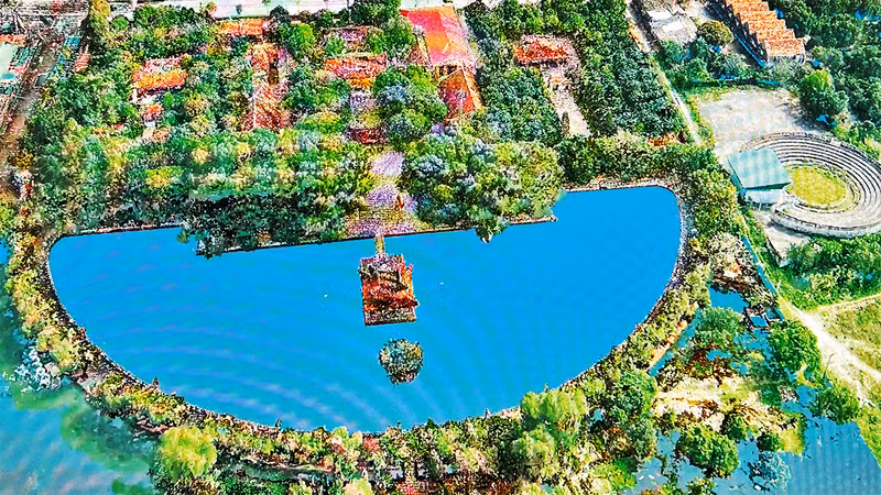 北宁省李朝历代皇帝祠庙、陵墓历史遗迹区配景图。
