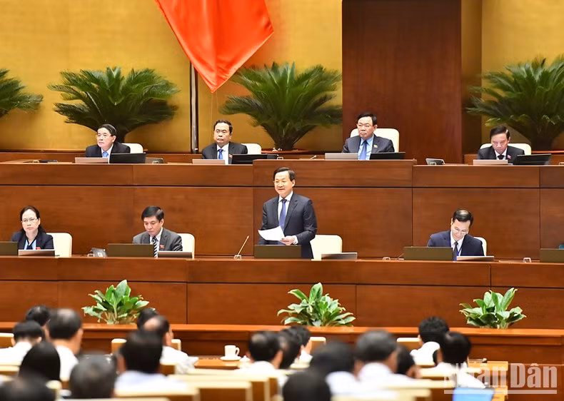 6月8日上午，黎明慨副总理已代表政府作报告，进一步说明属于政府共同责任的问题和直接回答国会代表的询问。