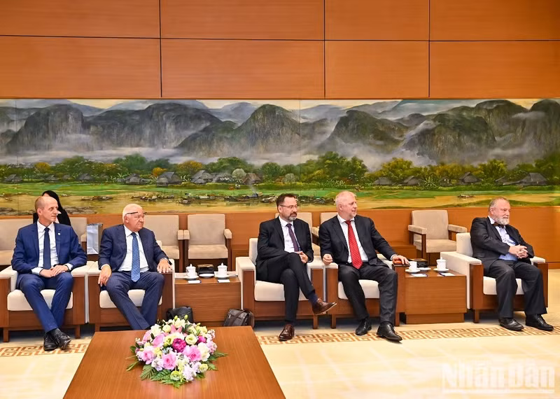 越南国会主席王廷惠会见捷克众议院副议长扬·巴尔托谢克【组图】 ảnh 4 越南国会主席王廷惠会见捷克众议院副议长扬·巴尔托谢克【组图】 ảnh 4