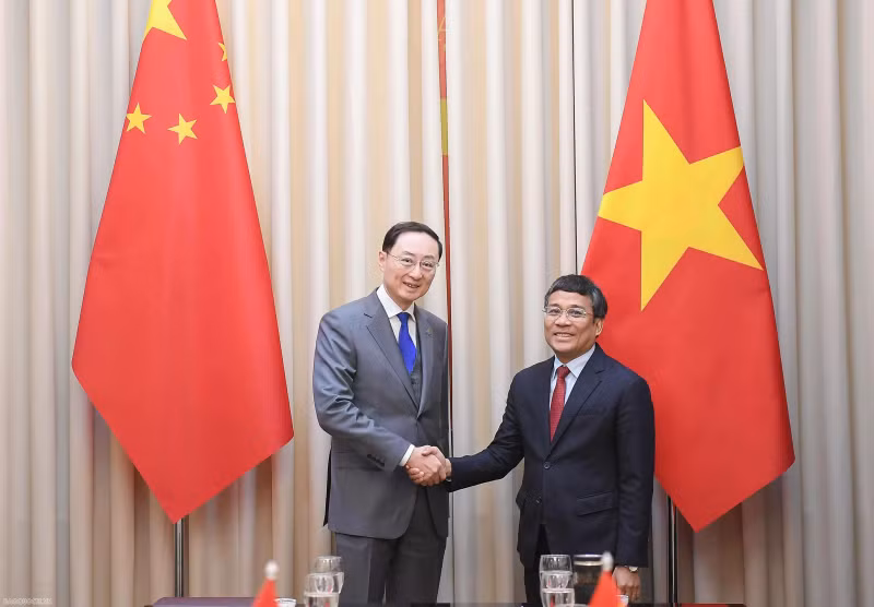 越南外交部常务副部长阮明宇与中国外交部副部长孙卫东。（图片来源：国际报）