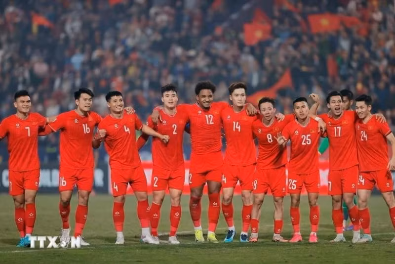 越南国足排名上升至第109位。（图片来源：越通社）
