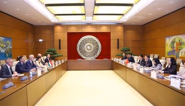 会谈场景。（图片来源：越通社）