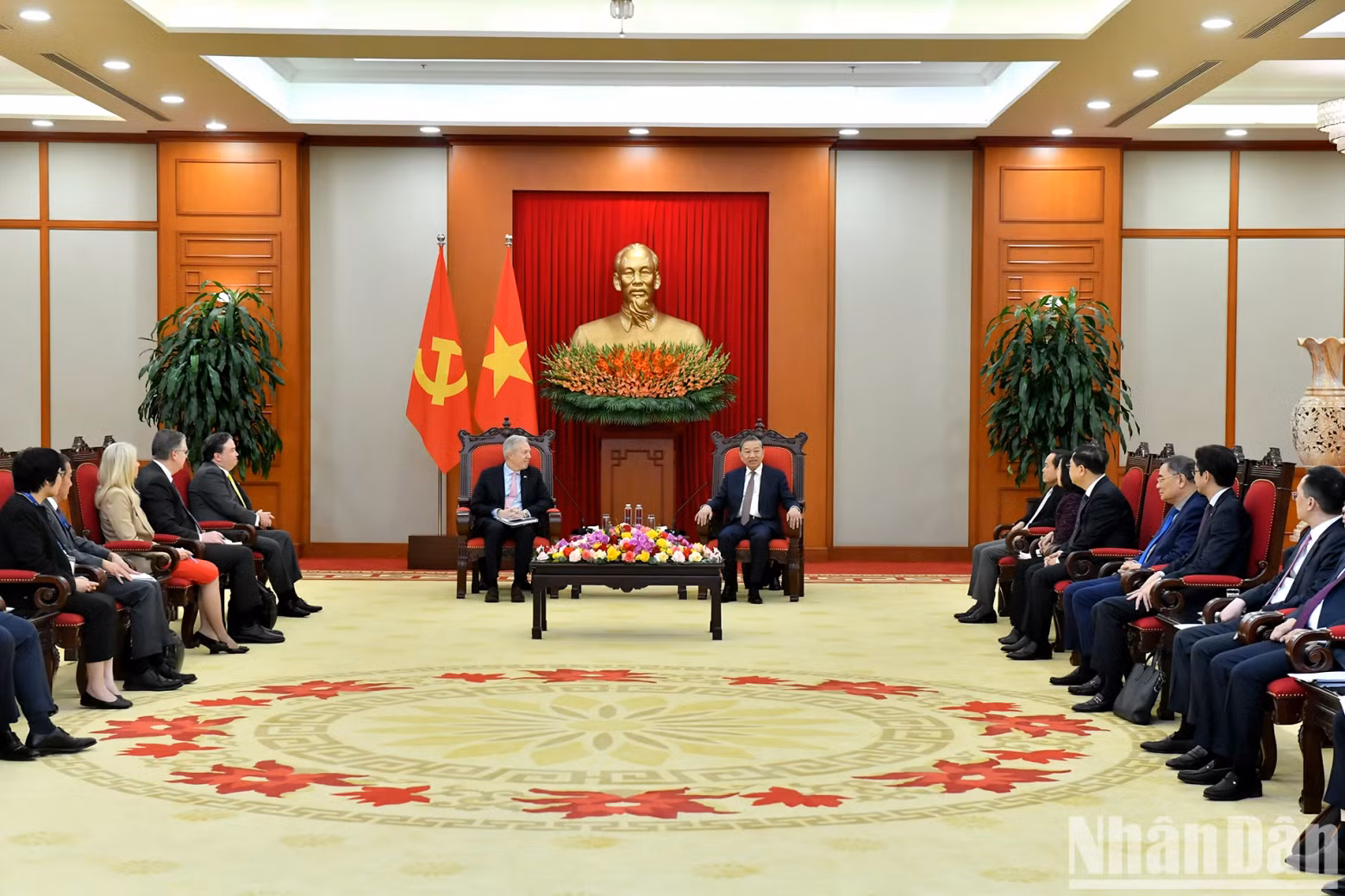 会见场面。