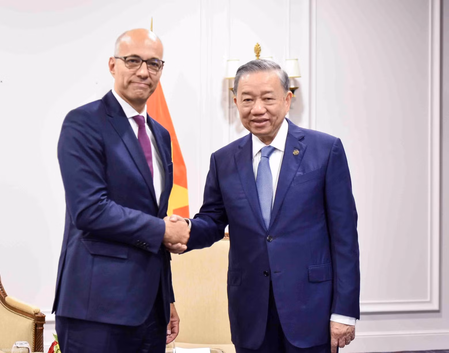 苏林总书记、国家主席会见赛峰集团国际与公共事务执行副总裁菲利普·埃雷拉。（图片来源：国际报）