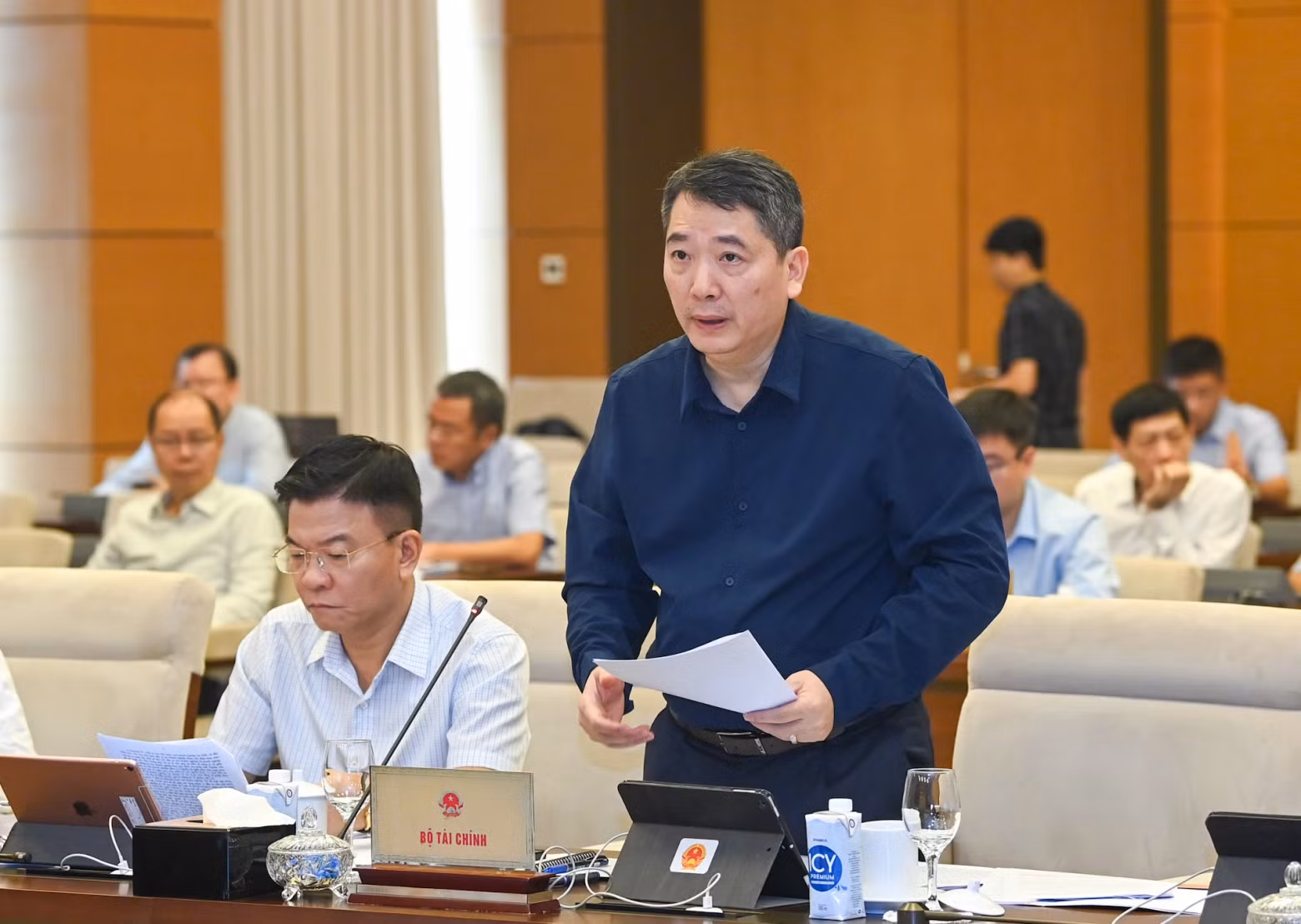 财政部副部长高英俊作程文报告。