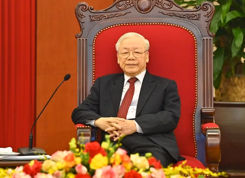 越共中央总书记阮富仲。 越共中央总书记阮富仲。