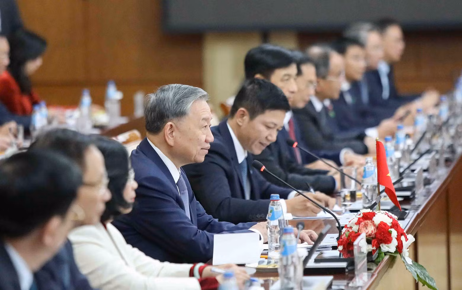 越共中央总书记、越南国家主席苏林致辞。