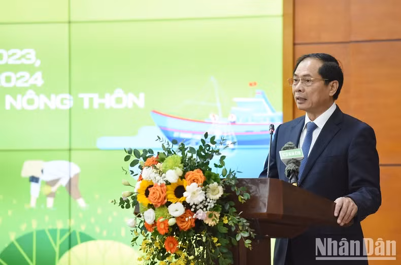 越南外交部部长裴青山在会上发表讲话。