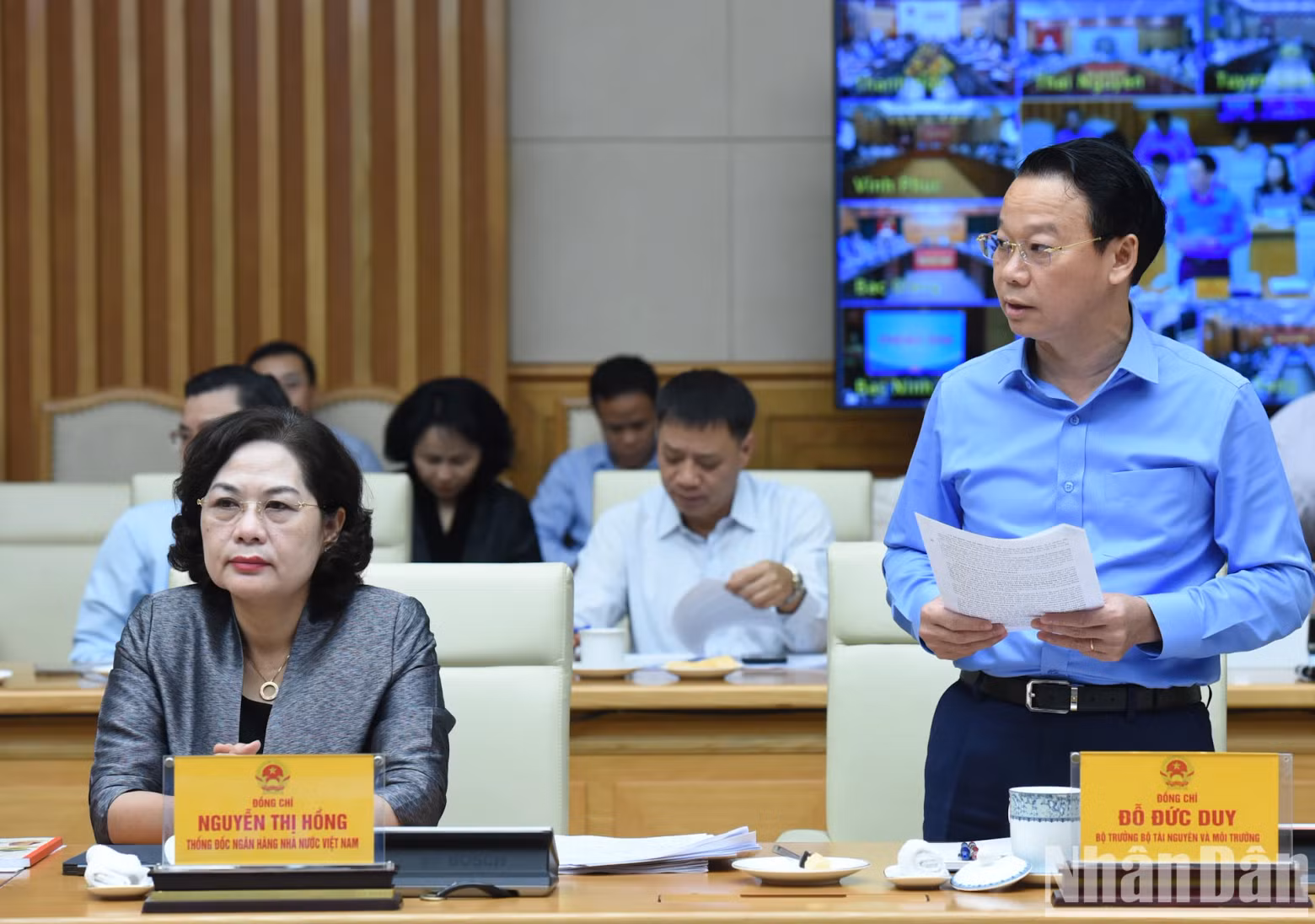 越南自然资源与环境部部长杜德维发表将。