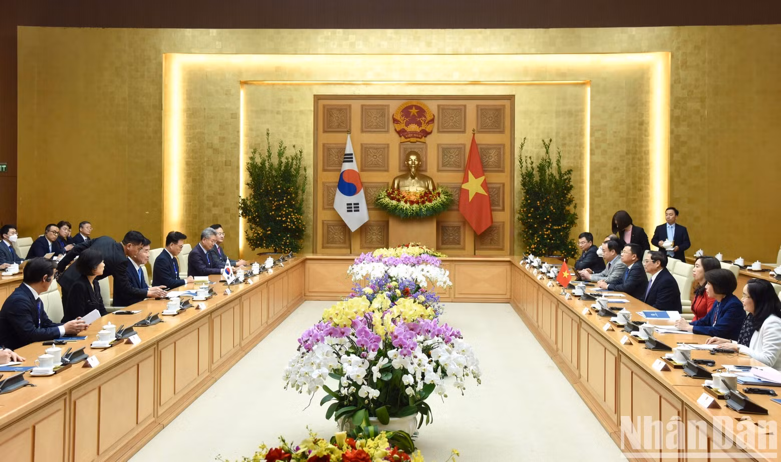 会见场景。