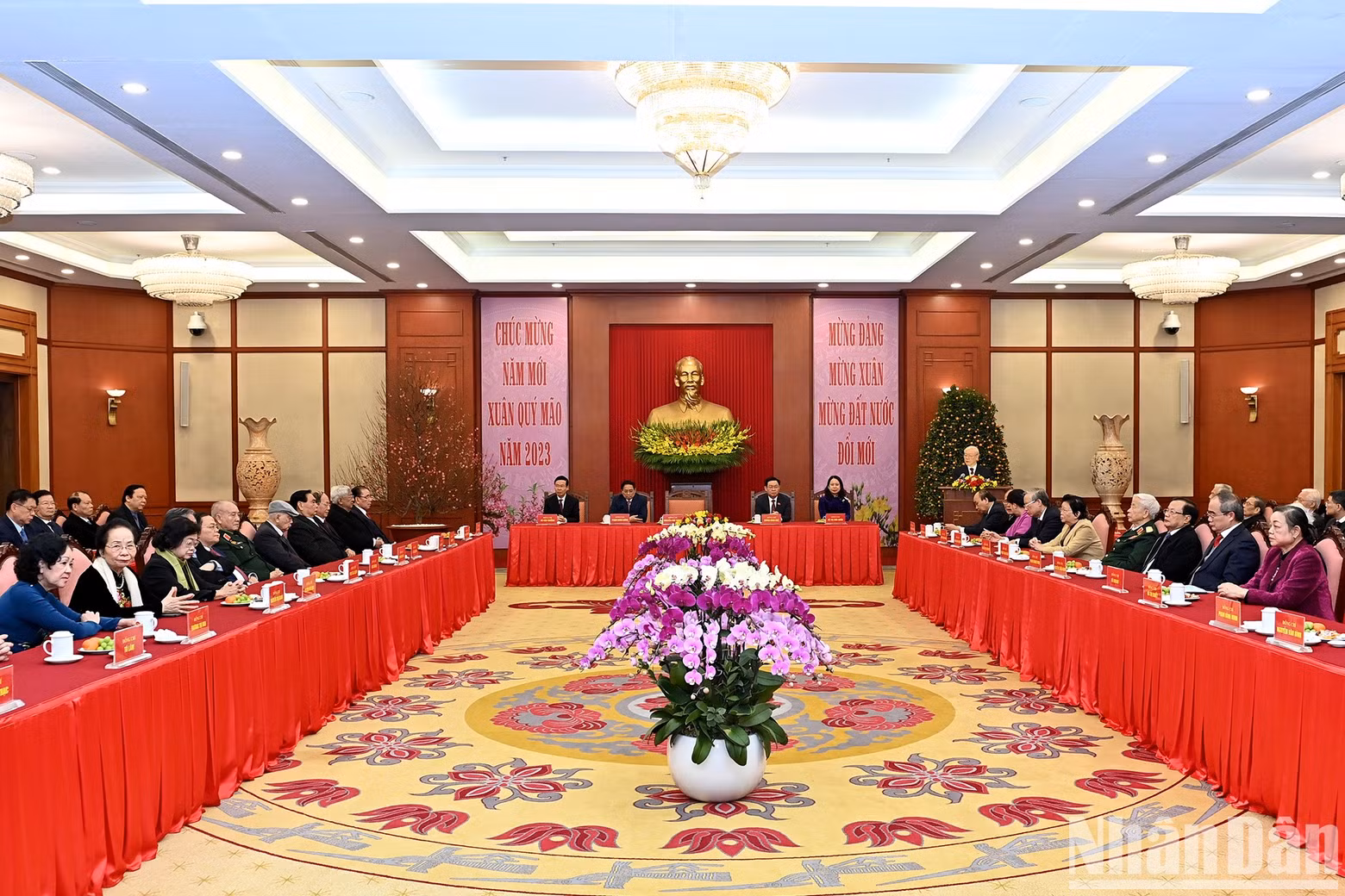 拜年活动在党中央总部举行。（登科 摄）