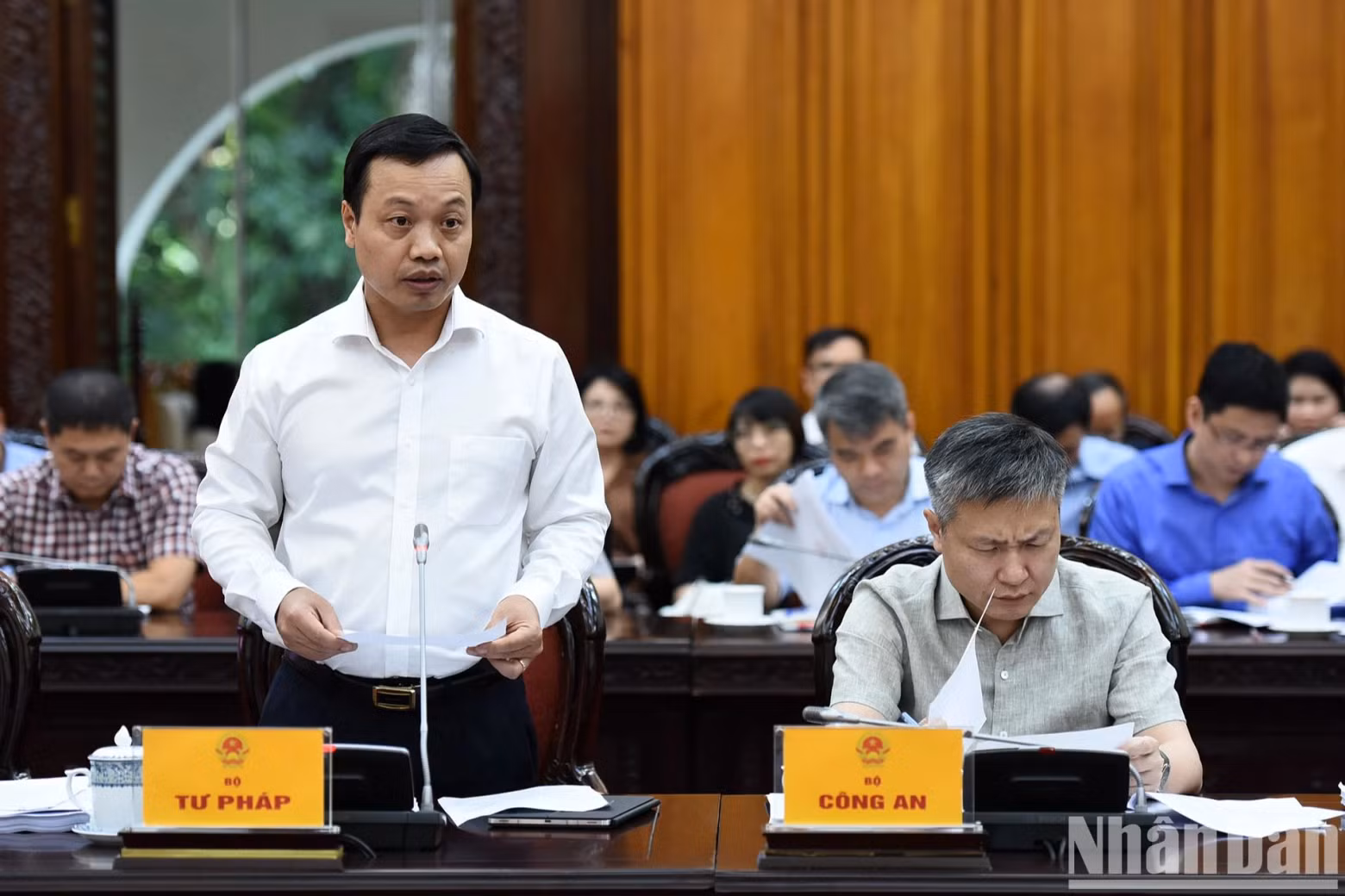 司法部领导代表发表讲话。