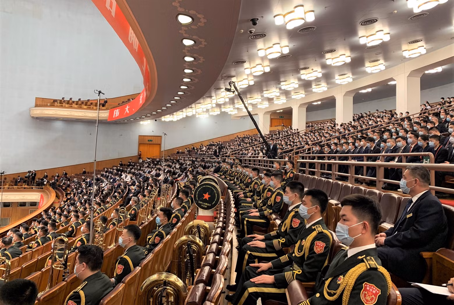 中共二十大开幕会现场。(杜有兴 摄) 中共二十大开幕会现场。(杜有兴 摄)