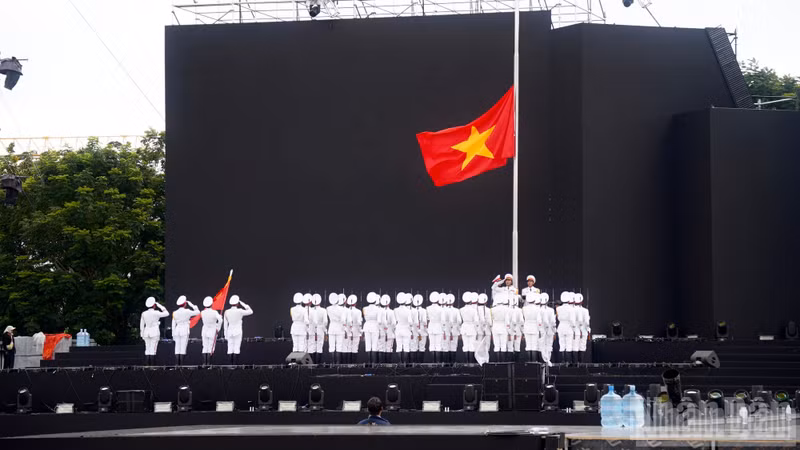 升旗仪式。