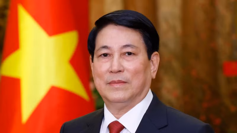 越南国家主席梁强。（水原 摄）