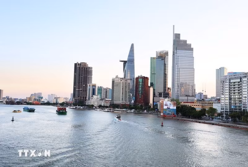 胡志明市的一角。（图片来源：越通社）