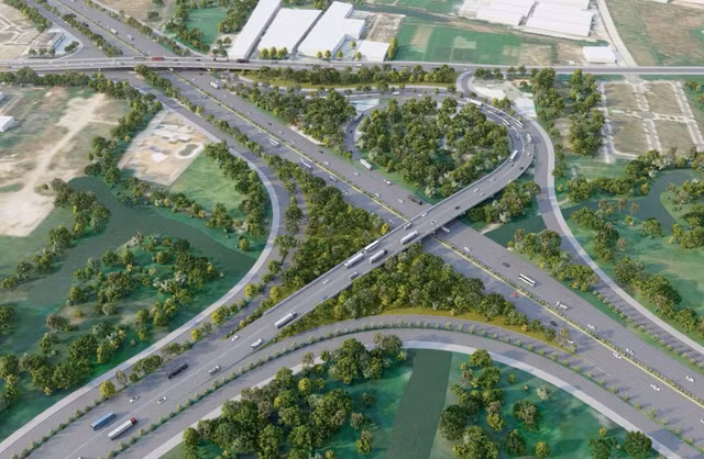 胡志明市至木排高速公路效果图。（图片来源：chinhphu.vn）
