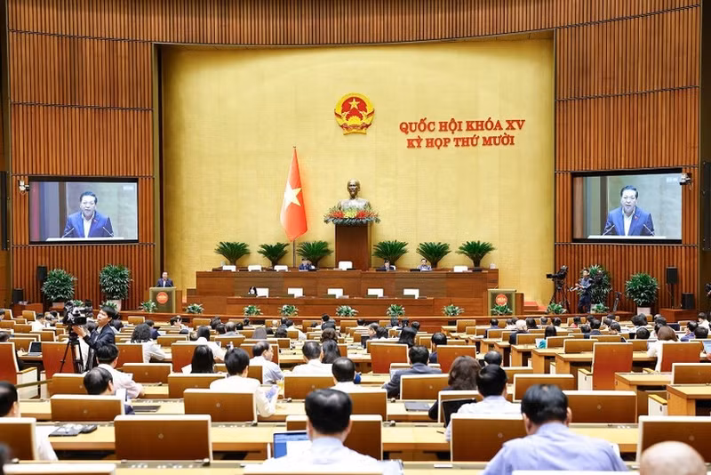 国会审议关于投资兴建嘉平国际机场项目的投资主张。（图片来源：越通社）
