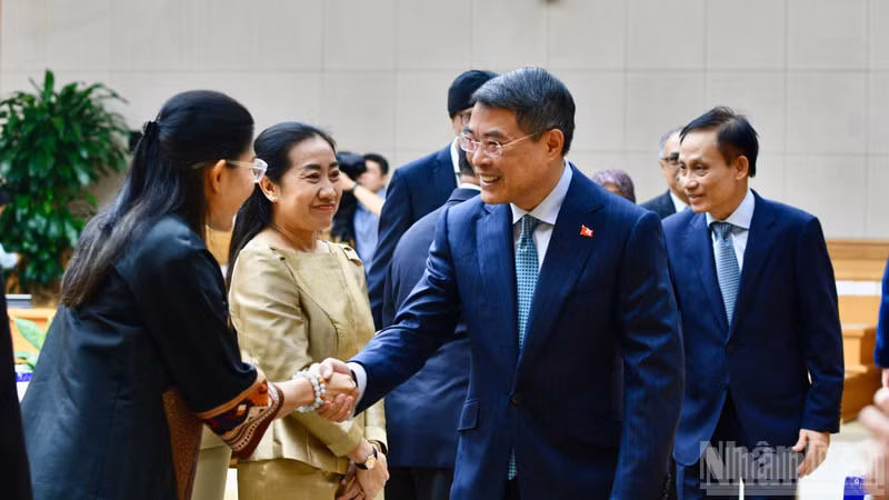 政府总理黎明兴会见东盟各国驻越大使和临时代办。（青江 摄）
