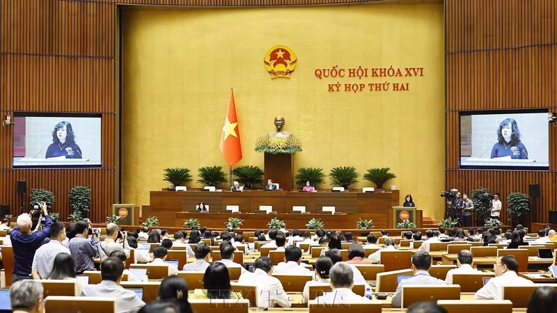 越南卫生部部长陶红兰在会上发表讲话。（图片来源：越通社）