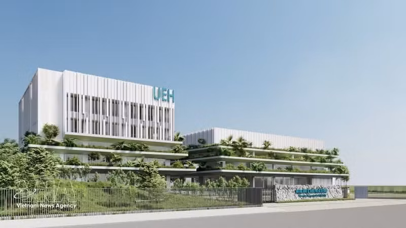 胡志明市经济大学庆和省分校效果图。（图片来源：越通社）