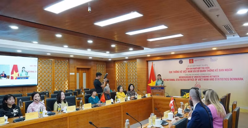 越南统计局总部分会场。（越南统计局供图）