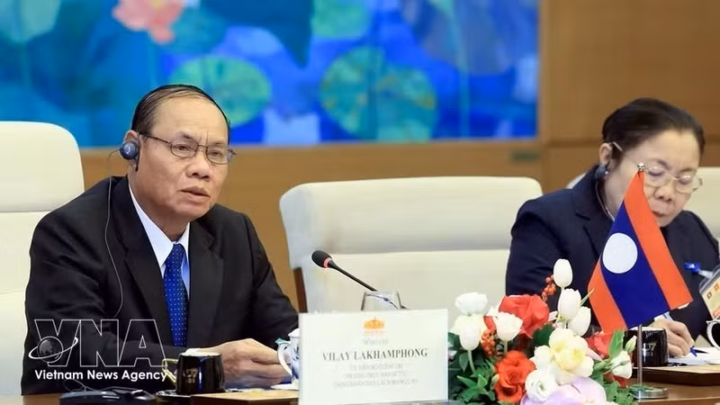 老挝人民革命党中央政治局委员、中央书记处常务书记维莱·拉坎丰（Vilay Lakhamfong）。（图片来源：越通社）