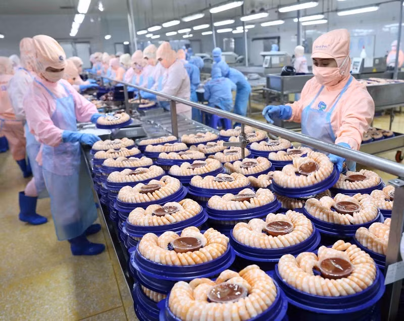 越南深加工的虾类产品赢得外国消费者的青睐。（图片来源：互联网）