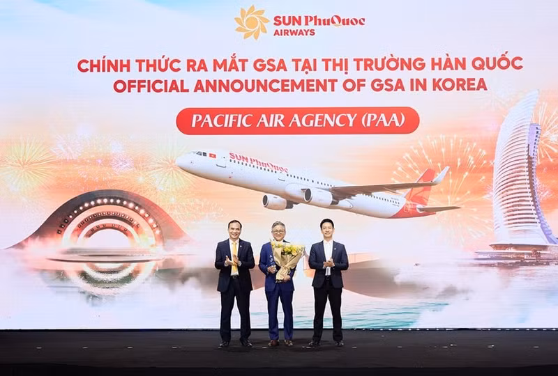 太阳富国航空公司宣布正式委任太平洋航空代理为韩国市场总销售代理。（图片来源：越通社）