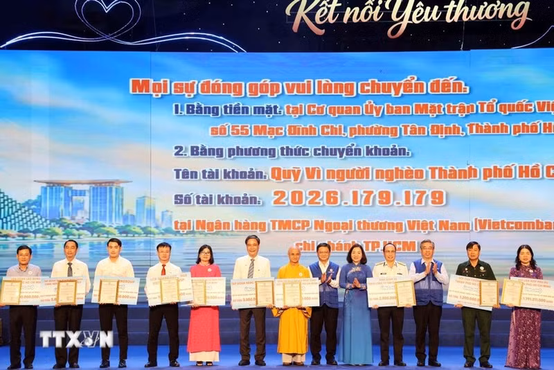 胡志明市为穷人基金共收到逾1640亿越盾的捐款。（图片来源：越通社）