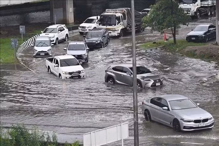2026年9月26日，泰国首都曼谷因强降雨出现严重内涝。（图片来源：越通社）