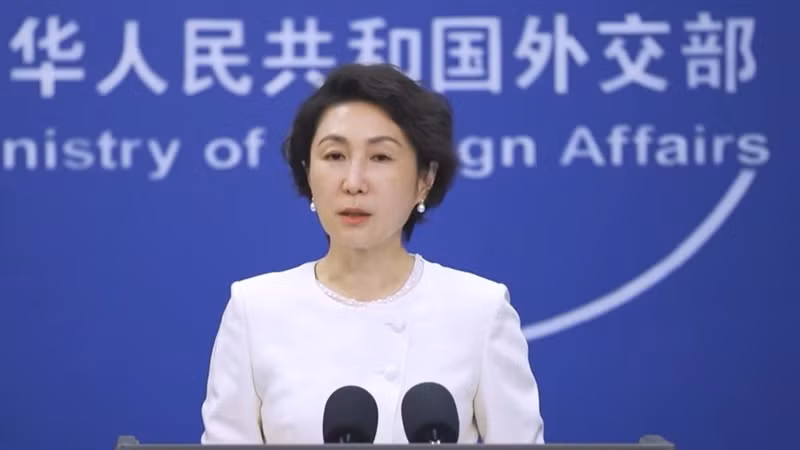 中国外交部发言人毛宁。（中国外交部官网视频截图）